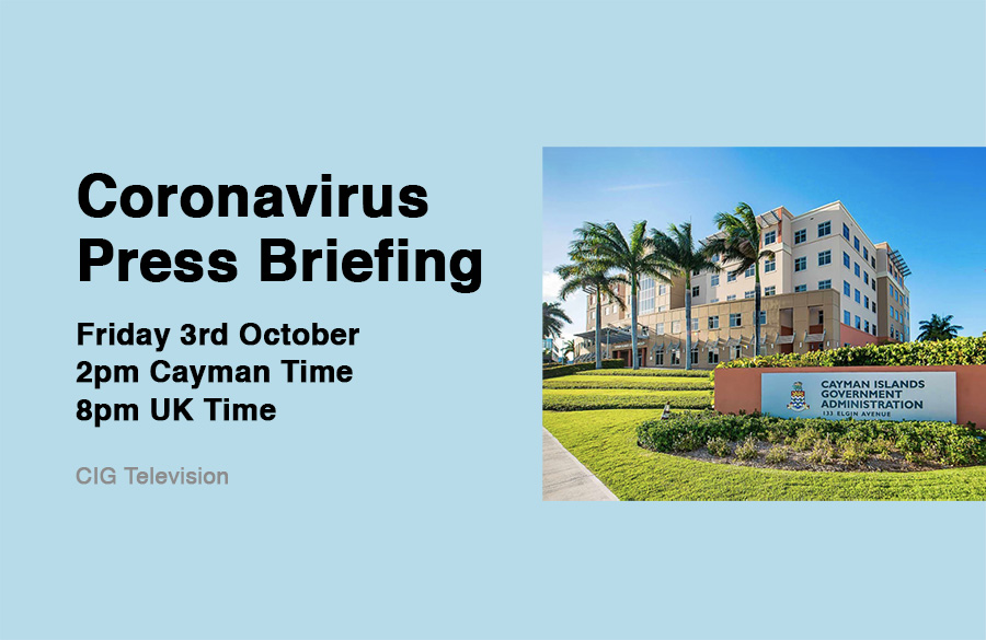 Cayman Islands Government Press Briefing October 2nd 2020